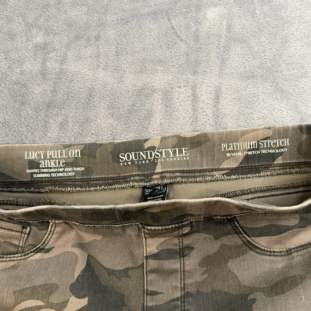 SOUNDSTYLE NY Women Camo Pull AnklePants Platinum Stretch Slimming Technology